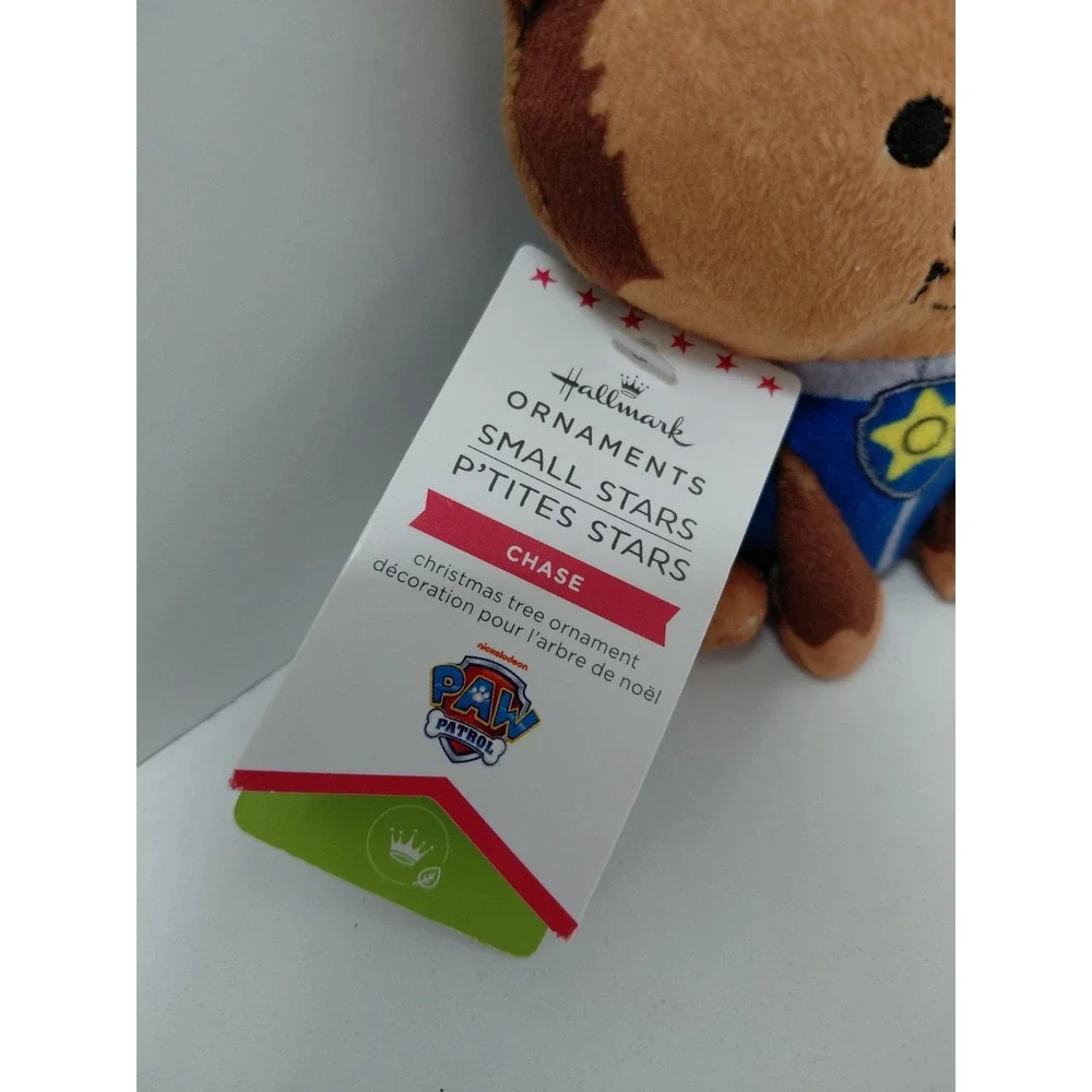 Hallmark Small Stars Nickelodeon‎ Paw Patrol Chase Plush Christmas Ornament